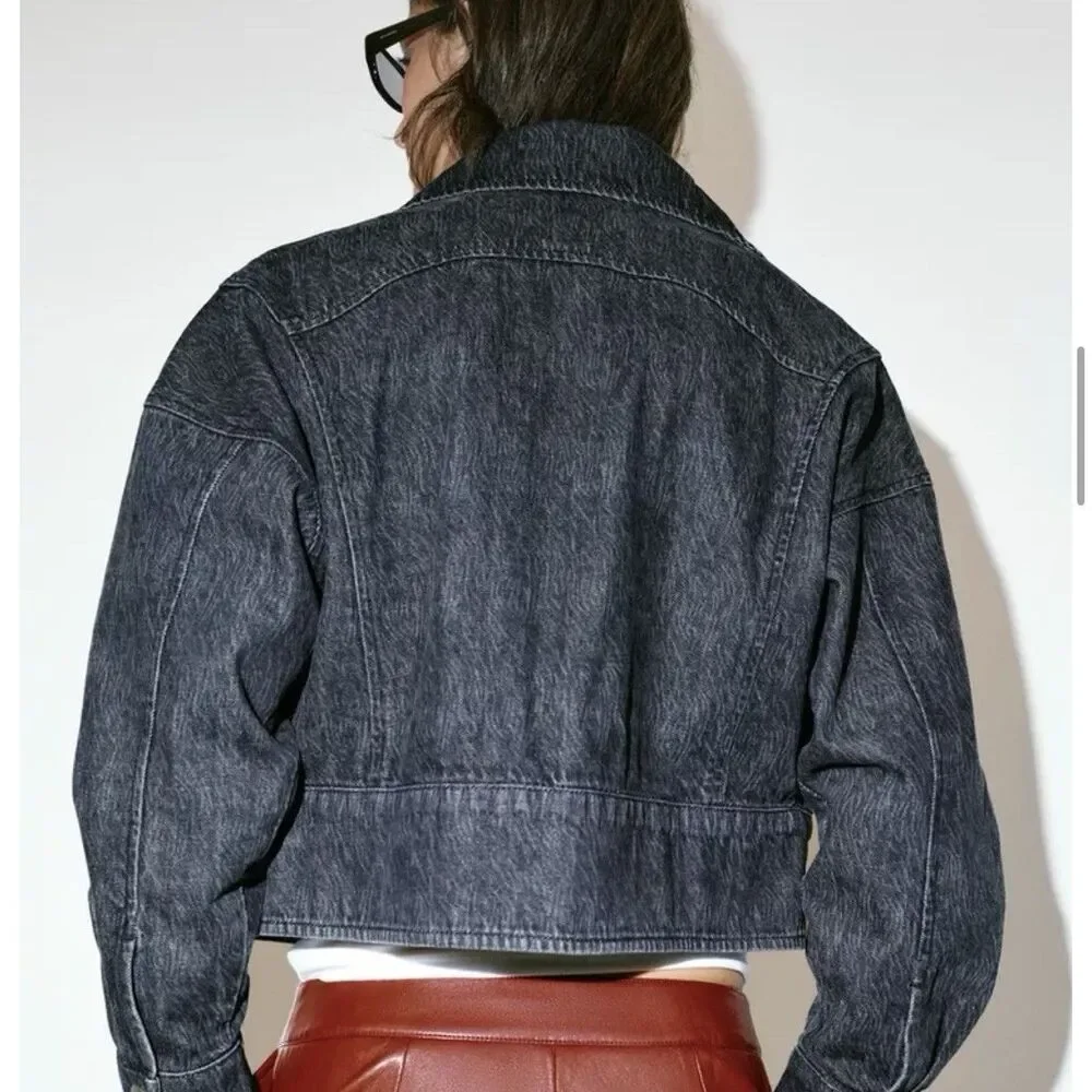 NWT Zara Z1975 Cropped Denim Jacket